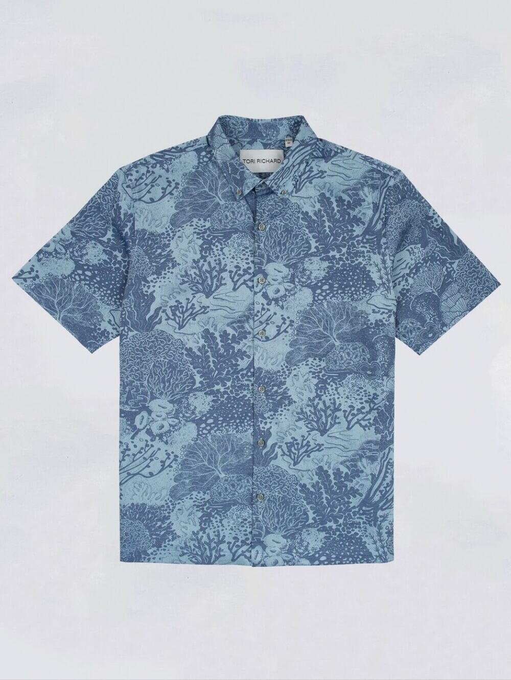 Tori Richard Deep Dive Jacquard Aloha Shirt Cotton Button Up XL